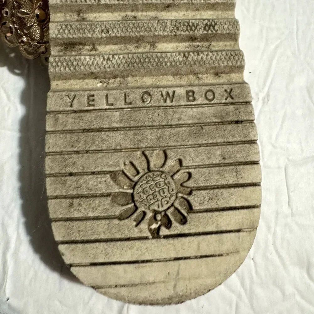Yellow Box Sandal Mahala Flat Rosegold Comfort Strappy Adjustable Women sz 8.5 - Picture 9 of 11